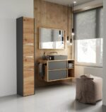 Słupek łazienkowy Sara S33 ANTRACYT DĄB ARTISAN - obrazek 4