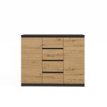 Komoda Malwa 2D4S 120 ANTRACYT DĄB ARTISAN - obrazek 7