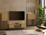 Witryna KAMARO 2DK SLIM/GŁADKI DĄB ARTISAN Lamele Front Ryflowany + Klasyczny - obrazek 6