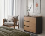Komoda Malwa 1D3S/BA ANTRACYT DĄB ARTISAN - obrazek 2