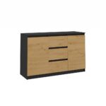 Komoda Malwa 2D3S ANTRACYT DĄB ARTISAN
