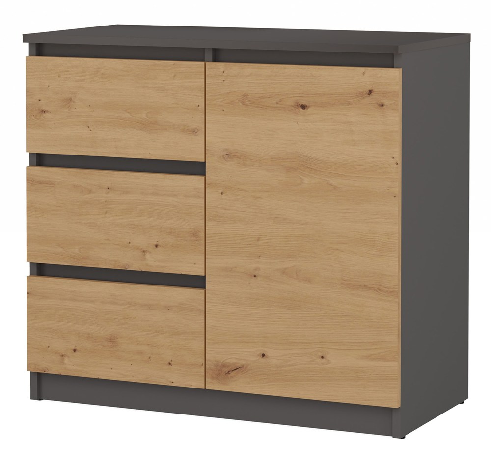 20-st-ant-blat Komoda Malwa 1D3S ANTRACYT DĄB ARTISAN - obrazek 1