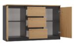Komoda COSTA 1D3S/2D3S BA ANTRACYT DĄB ARTISAN - obrazek 4
