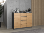 Komoda Malwa 2D4S 120 ANTRACYT DĄB ARTISAN - obrazek 2