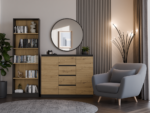 Komoda Malwa 2D4S 120 ANTRACYT DĄB ARTISAN - obrazek 5