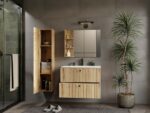 SZAFKA POD UMYWALKĘ TIGO 80 2S DĄB EVOKE RYFLOWANY FRONT + UMYWALKA - obrazek 3