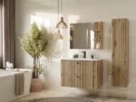 SZAFKA POD UMYWALKĘ TIGO 80 2S DĄB EVOKE 2 SZUFLADY RYFLOWANY FRONT WISZĄCA - obrazek 5