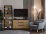 Komoda Malwa 2D3S ANTRACYT DĄB ARTISAN - obrazek 2
