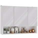 Szafka Łazienkowa Wisząca POLA 3DL/P BIAŁY 80 Cm 3 Lustra z Półką
