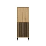 Witryna KAMARO 2DK SLIM/GŁADKI DĄB ARTISAN Lamele Front Ryflowany + Klasyczny - obrazek 2