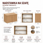 Nadstawka Na Szafę SD-90 DĄB ARTISAN Półka 90 cm Do Garderoby Pokoju - obrazek 5
