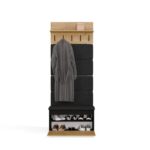 WIESZAK + SZAFKA Na Buty LIOR CZERŃ / DĄB ARTISAN 202.5x80x35 Cm Przedpokój - obrazek 7