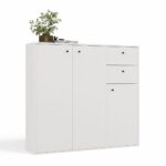 KOMODA FRAN BIAŁY 120 Cm Szafka 3 Drzwi 2 Szuflady 30 Cm Do Salonu Sypialni