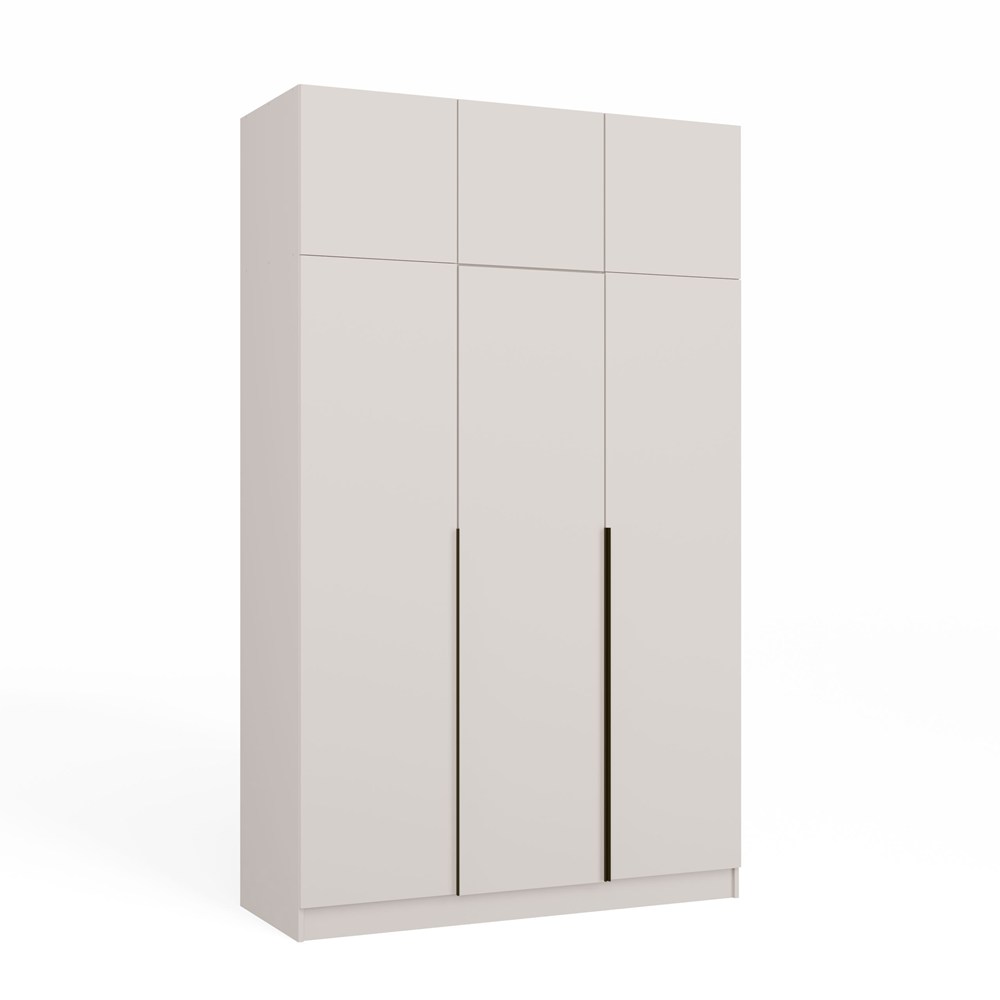 MINI Szafa SENSO 3D Wysoka Z NADSTAWKĄ KASZMIR Drzwi Czarne Uchwyty 250 Cm - obrazek 1