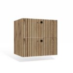 SZAFKA POD UMYWALKĘ TIGO 60 2S DĄB EVOKE 2 SZUFLADY RYFLOWANY FRONT WISZĄCA