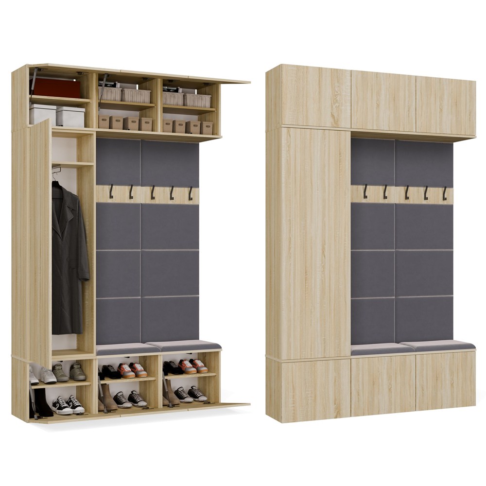 MINIATURKA7 Garderoba HAGA III/1Sz2W DĄB SONOMA + 2x Wieszak - obrazek 1