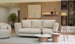 SOFA SARIS BEŻOWY NOGA ZŁOTA - obrazek 4