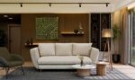 SOFA SARIS BEŻOWY NOGA ZŁOTA - obrazek 5