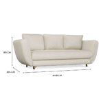 SOFA SARIS BEŻOWY NOGA ZŁOTA - obrazek 6