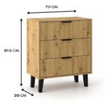 Komoda Scandi 3S SLIM DĄB ARTISAN - obrazek 3