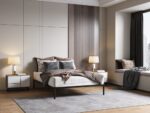 Stelaż Łóżka BED ALU 140x200 Metalowy Drewniane Listwy Nowoczesny CZARNY - obrazek 2