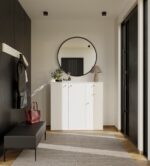KOMODA FRAN BIAŁY 120 Cm Szafka 3 Drzwi 2 Szuflady 30 Cm Do Salonu Sypialni - obrazek 5