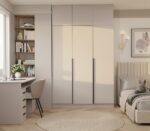 Szafa SENSO 3D Wysoka Z NADSTAWKĄ KASZMIR Drzwi Czarne Uchwyty 250 Cm - obrazek 5