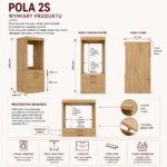 Szafka Łazienkowa Na Pralkę Lub Suszarkę POLA 2S DĄB ARTISAN 2 Szuflady - obrazek 6