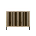 Komoda KAMARO 2D SLIM DĄB ARTISAN Lamele Front Ryflowany - obrazek 7