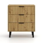 Komoda Scandi 3S SLIM DĄB ARTISAN - obrazek 5