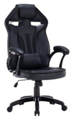 Zestaw BIURKO DANY Narożne ANTRACYT / DĄB ARTISAN + Fotel DRIFT CZARNY - obrazek 5