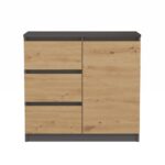Komoda Malwa 1D3S ANTRACYT DĄB ARTISAN - obrazek 4