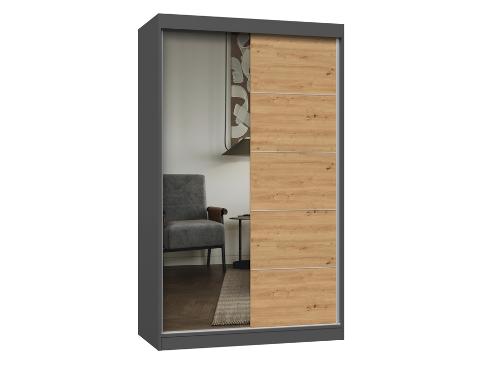 iga-szpr-lus- Szafa Iga 120 A/C ANTRACYT ARTISAN - obrazek 1