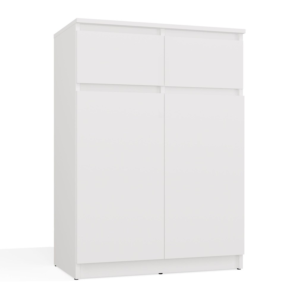 miniaturka Komoda Malwa 2DD2S Szafka 2 Drzwi 2 Szuflady Do Salonu BIAŁY - obrazek 1