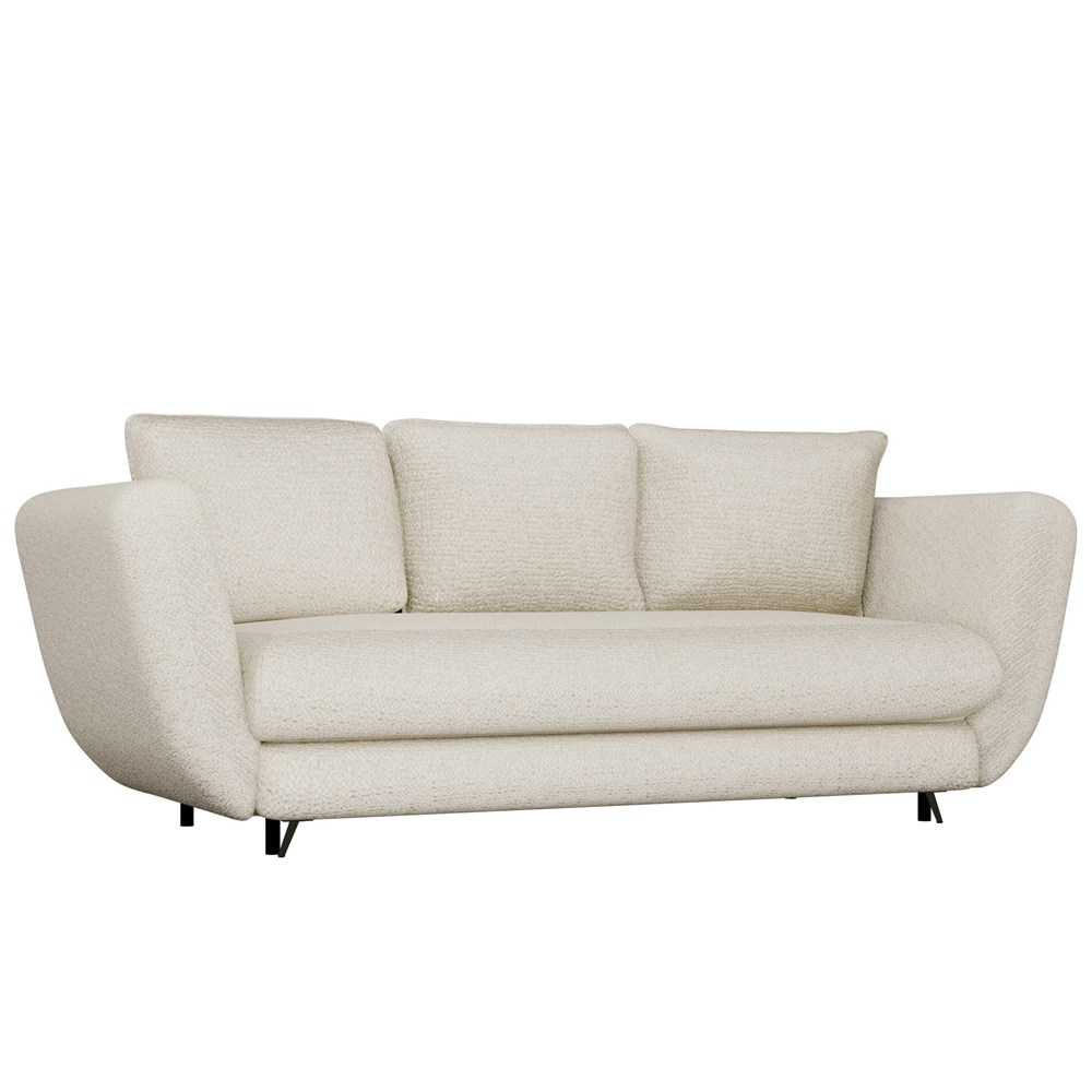 miniaturka SOFA SARIS BEŻOWY NOGA CZARNA - obrazek 1