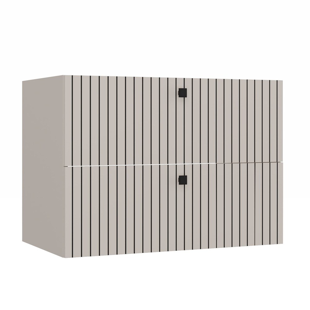 miniaturka1 SZAFKA POD UMYWALKĘ TIGO 80 2S KASZMIR 2 SZUFLADY RYFLOWANY FRONT WISZĄCA - obrazek 1