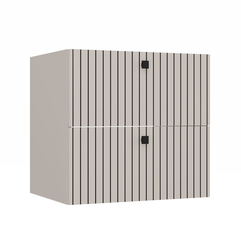miniaturka5 SZAFKA POD UMYWALKĘ TIGO 60 2S KASZMIR 2 SZUFLADY RYFLOWANY FRONT WISZĄCA - obrazek 1