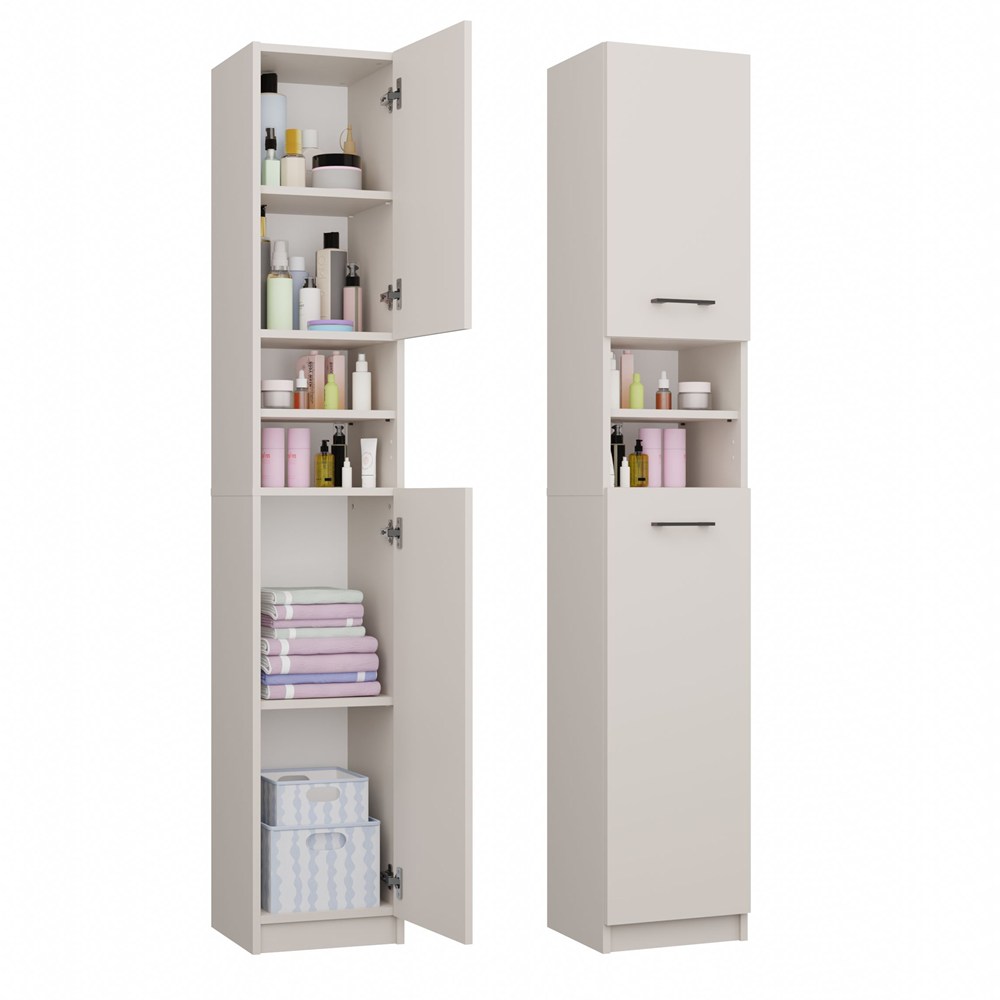 miniatuurka1 Szafka Łazienkowa Słupek 32 cm MARBELA 1.0 Regał Słupek 2 Drzwi KASZMIR BEŻ - obrazek 1