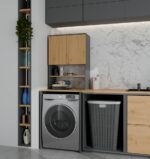 Szafka Łazienkowa POLA MULTI Nad Pralkę Słupek Regał ANTRACYT DĄB ARTISAN - obrazek 4