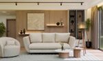 SOFA SARIS BEŻOWY NOGA CZARNA - obrazek 3