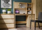 Biurko CHESTER Z NADSTAWKĄ Dąb Artisan 1 Szuflada Szafka Regał Do Pokoju - obrazek 2
