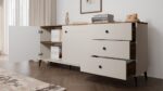 Komoda POINT 2D3S Kaszmir Beż Dąb Castello Szafka 3 Szuflady 2 Drzwi Salon - obrazek 4