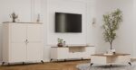 Komoda CORDOBA 4D Kaszmir Beż Dąb Castello Szafka 4 Drzwi 8 Półek Salon - obrazek 6
