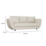 SOFA SARIS BEŻOWY NOGA CZARNA - obrazek 6